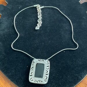 Brighton Reversible Silver and Black/Gold Pendant “Rhythms” Necklace